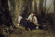 Vasily Perov The bird catcher oil on canvas